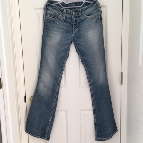 Silver Sukiyaki Flap Baby Boot Jeans, size W28/L34 - Picture 1 of 7